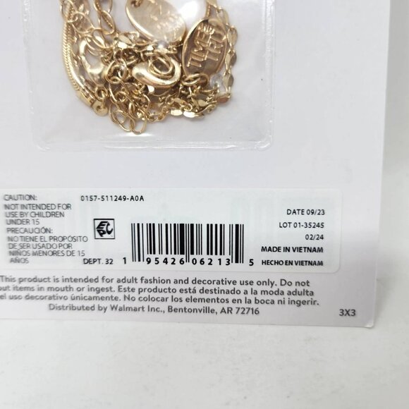 Time And Tru Pisces Necklace Set 16" & 18" Gold-Tone - Picture 6 of 6